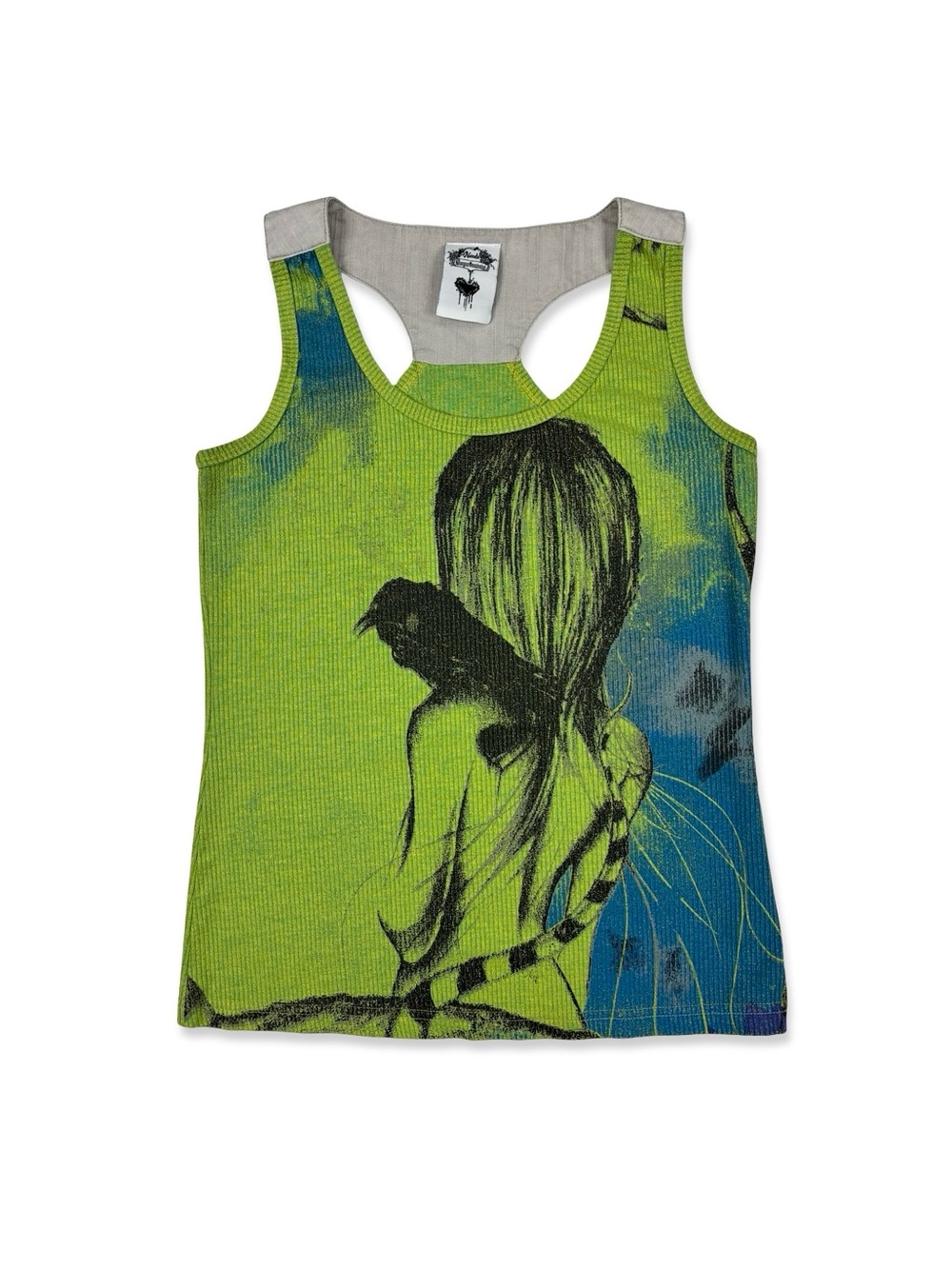 Nuvula Girl with Raven Bird Tank Top